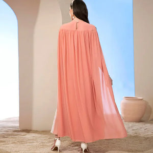 Mesh Embroidery Fashion Cloak Two-Piece Look Dress Rieworkes