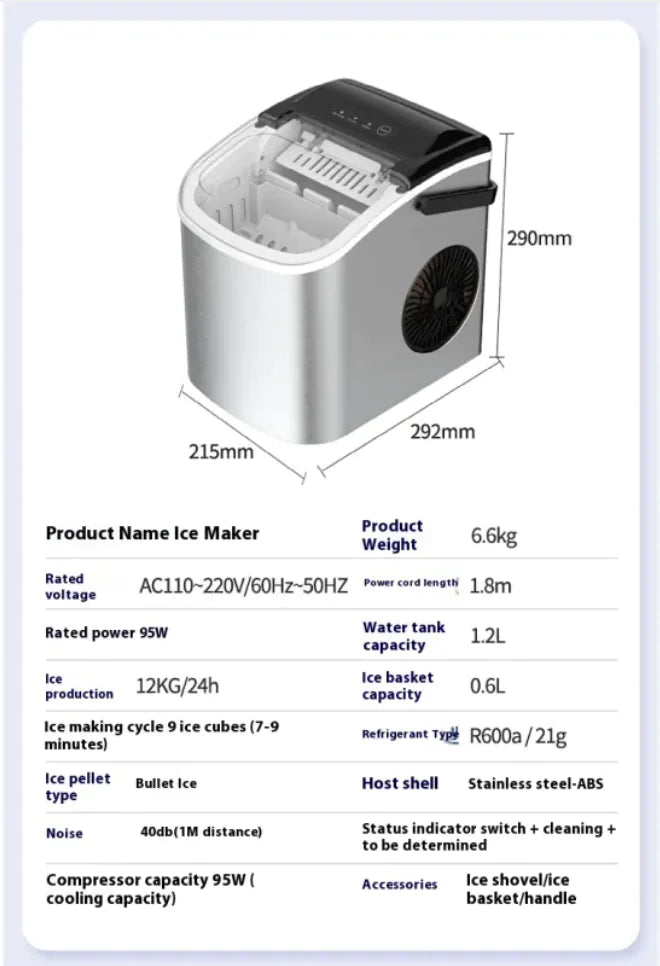 Compact Home Ice Maker Rieworkes