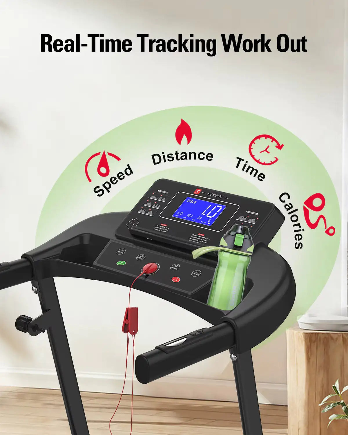 Foldable Treadmill Fitness Walking Machine Rieworkes
