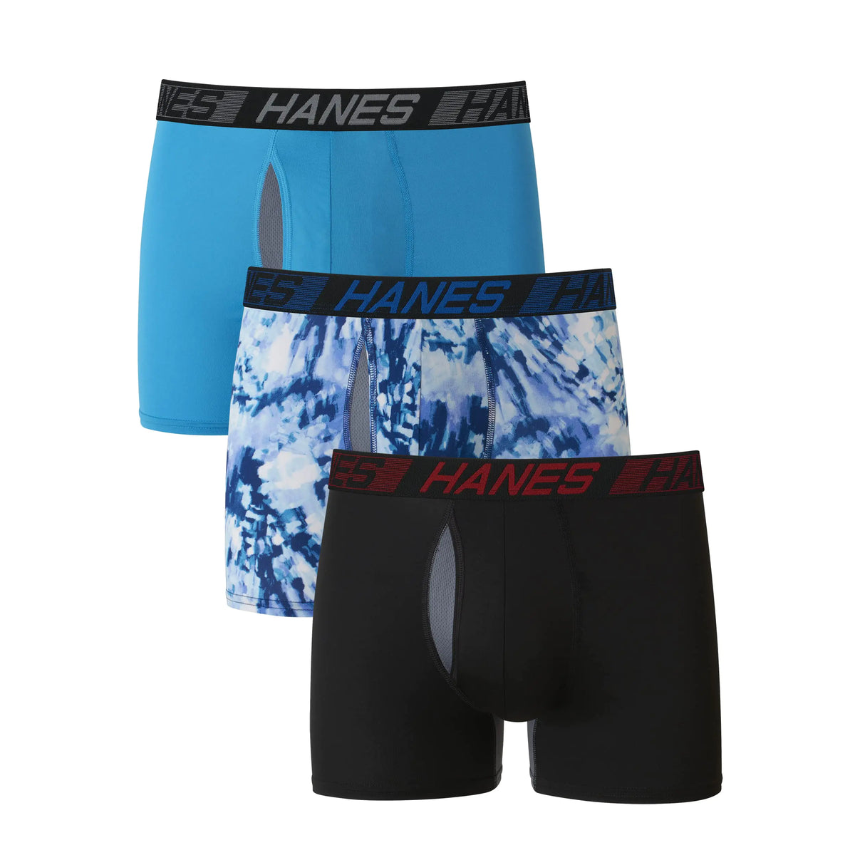 Hanes Men’s Total Support Pouch Boxer Briefs, X-Temp Cooling, Moisture-Wicking Underwear, Regular, Long-leg and Trunk, 3-Pack Regular Leg Large Regular Leg - Marled Rieworkes