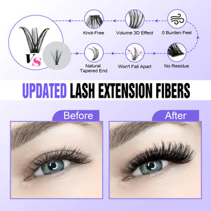 Pawotence Lash Extension Kit DIY 280pcs Individual Lash Clusters Kit 9-16mm 40D Cluster Eyelash Extension Kit with Lash Bond and Seal, Lash Remover, Lash Tweezers for Self Use (40D, 9-16mm, All Kit) 40D KIT all prestige Rieworkes