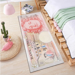 Dollar Pattern Stain-Resistant Foot Mat Mimarta