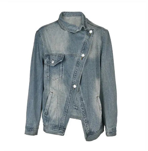 Irregular Wash Denim Coat Rieworkes