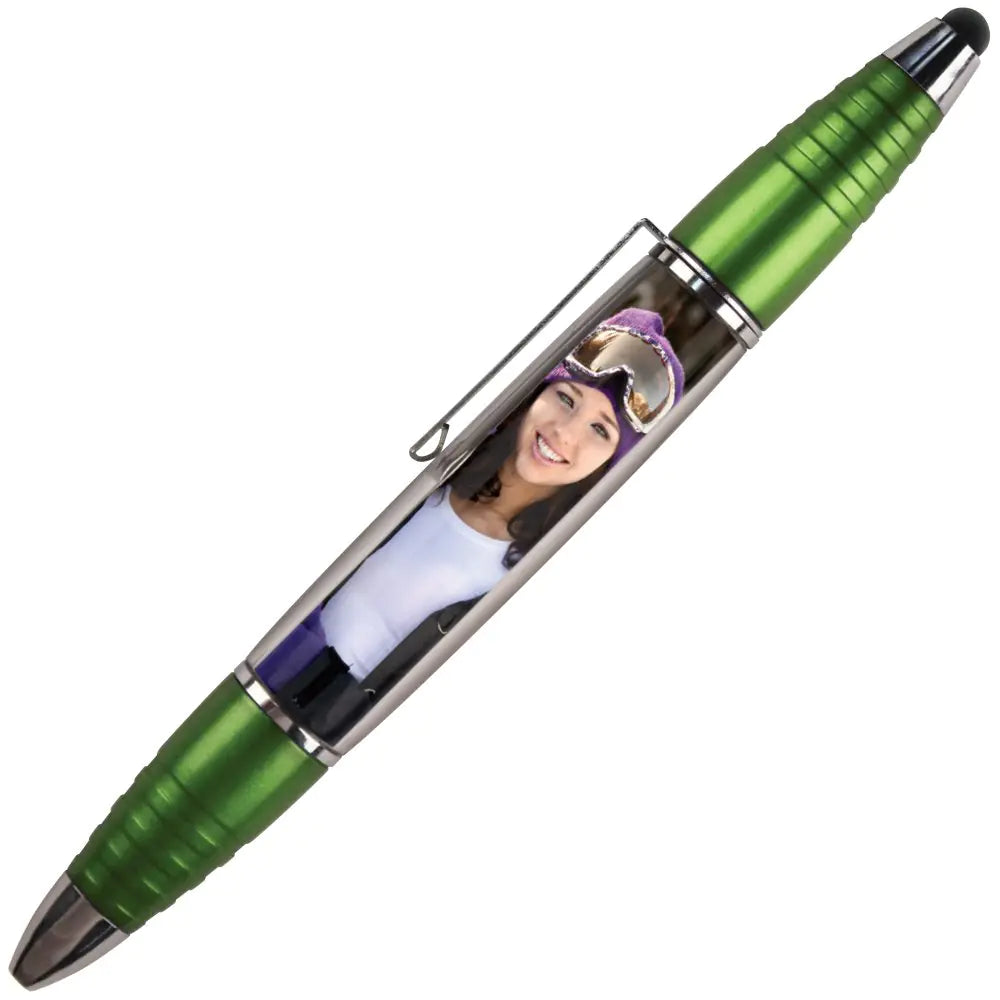 PixStylus 2 in 1 Personalized Pen and Stylus Combo - DIY – Just Insert a Photo or Create Your Own Custom Insert Online - Lime Mimarta