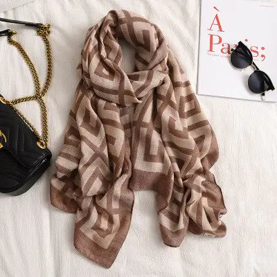 Plaid Scarf for Women Rieworkes