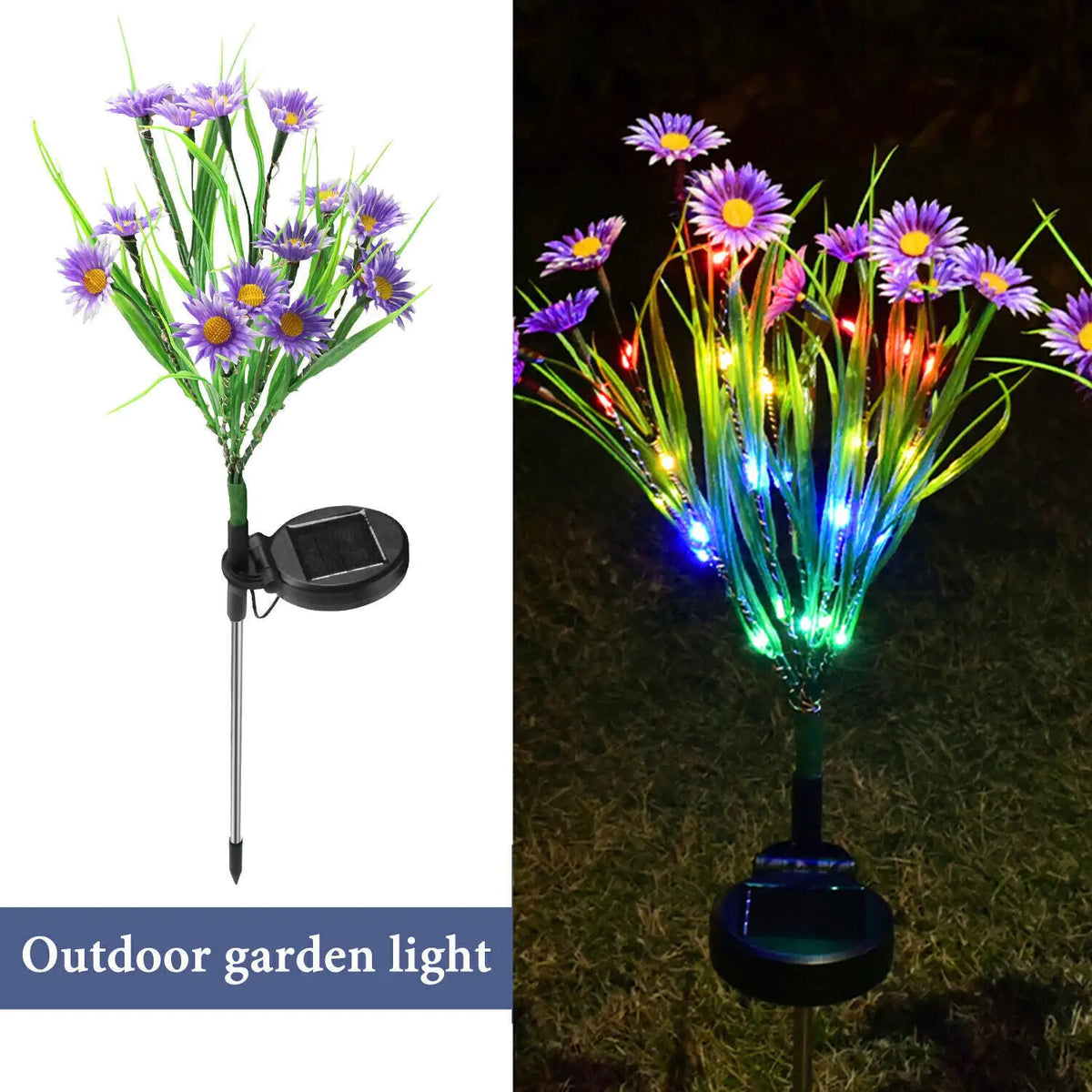 Solar Garden Lights LED Flower Stake Lamp Outdoor Yard Waterproof Patio Decor Mimarta