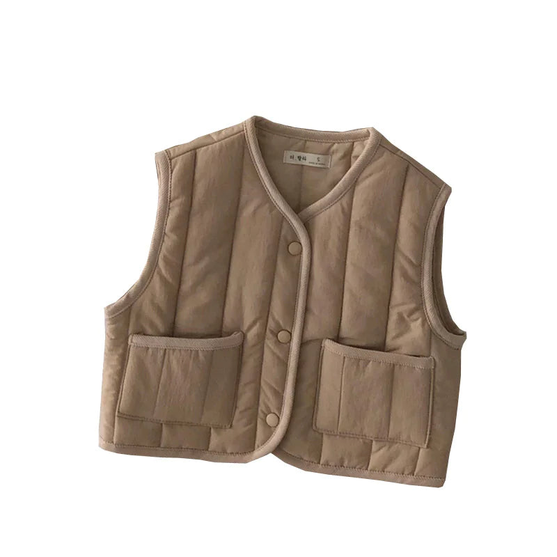 Kids' Warm Autumn/Winter Vest - Solid Color Jacket Rieworkes