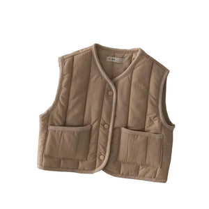 Kids' Warm Autumn/Winter Vest - Solid Color Jacket Rieworkes