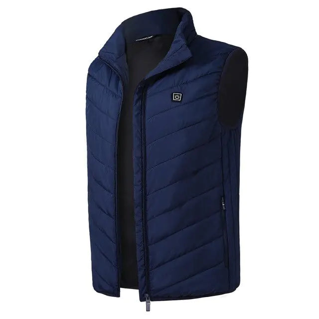 Fashion Men Women Electric Heated Jacket Heating Waistcoat USB Thermal Warm Cloth Feather Hot Sale Plus Size Winter Jacket Rieworkes