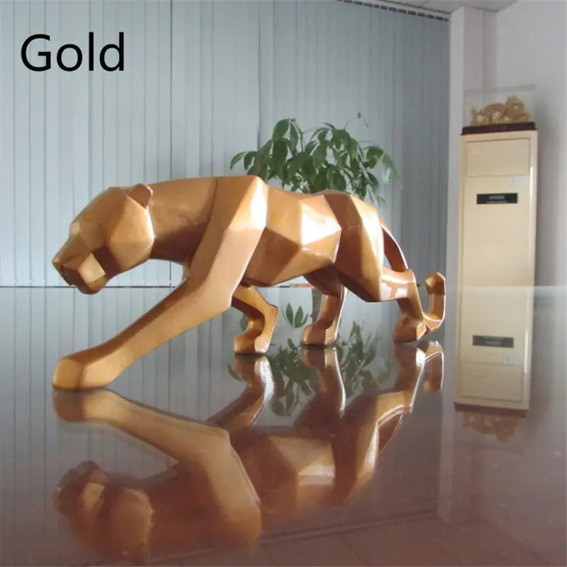 Nordic Style Furniture Decor - Origami Resin Leopard Mimarta