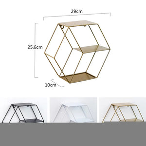 Hexagonal Wall Shelf - Wall Decor and Storage Rack Mimarta