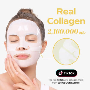 Deep Collagen Niacin-Vita C Brightening Overnight Mask 37gx4ea | The real collagen 2,160,000ppb | Facial Hydrogel Masks with low molecular weight collagen for elasticity and dark spot 4 Count (Pack of 1) Rieworkes