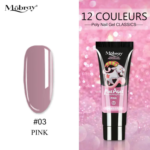 Poly Acrylic Gel: 15ML UV Gel for Nail Extension - 38 Colors Rieworkes