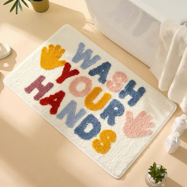 Inyahome Bathroom Rugs Non-Slip Bath Mat Luxury Soft Absorbent Plush Microfiber Bath mats for Bathroom Carpet for Tub Shower Rieworkes