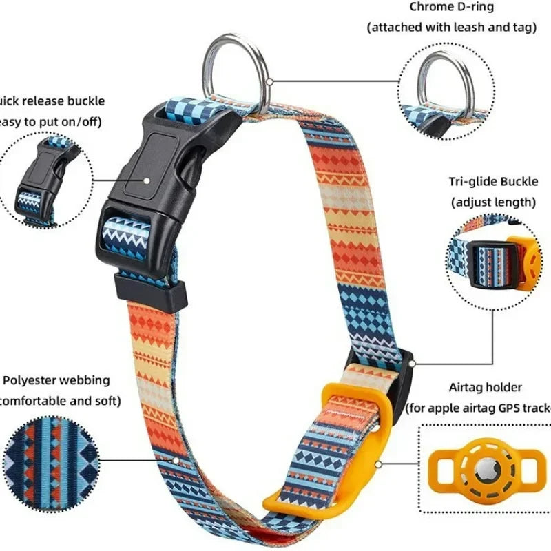 Digital Printing Collar for Apple Airtag - Pets Accessories Mimarta
