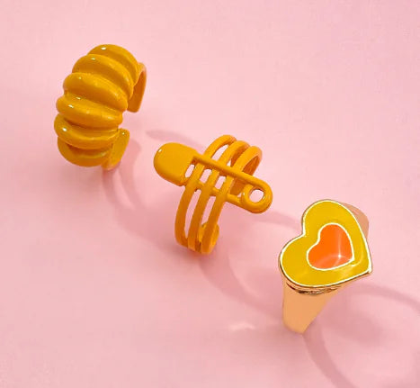 Vintage Embrace Hands Rings Set Rieworkes