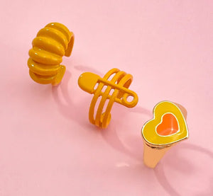 Vintage Embrace Hands Rings Set Rieworkes