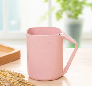 Wheat Square Mouth Oblique Toothbrush Cup Rieworkes