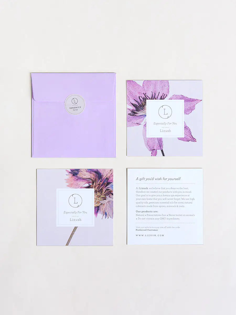 Lizush All Natural Lavender Gift Box with Bath Bomb and Shower Steamer - bath & body products Rieworkes