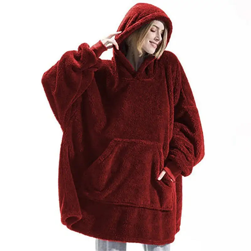 Oversized Fleece Blanket Hoodie Rieworkes