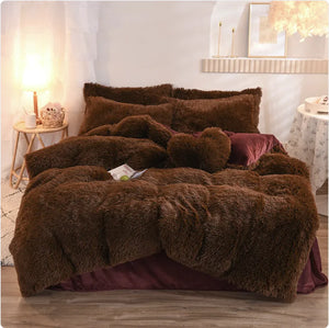 Luxury Plush Fleece Bedding Set - Queen & King Sizes, Warm Quilt Cover & Pillowcases Mimarta