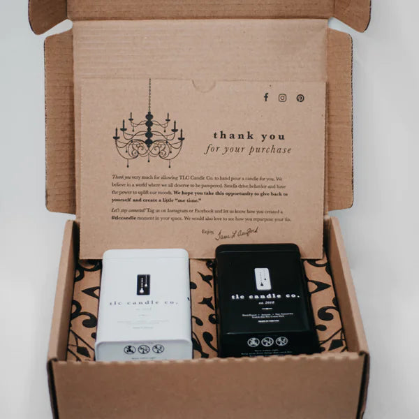 "Date Night" Glass of Red, Blackberry and Bay and Amber Noir, Cedar and Sandalwood Luxury 2-Wick Soy Candle Gift Set Rieworkes
