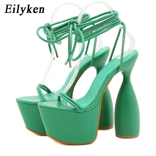 Ankle Strap Super High Heels Rieworkes