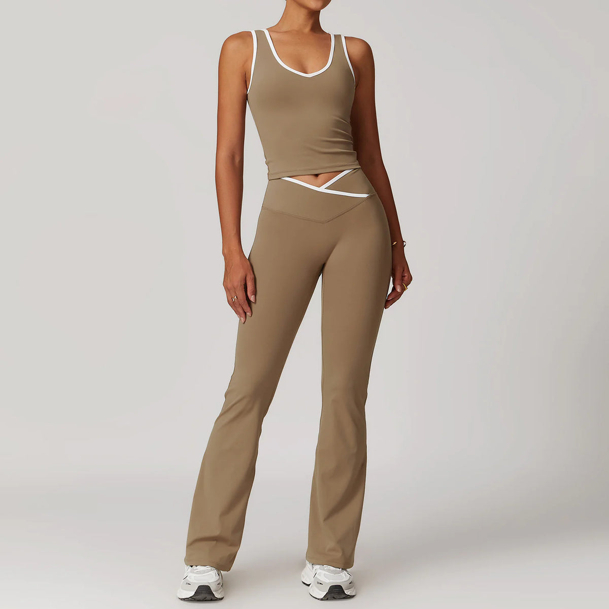 Cross High Top Sports Suit Female Fitness Yoga Wear Rieworkes