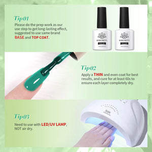 Born Pretty Green Gel Nail Polish, Christmas Carnival Evergreen Gel Nail Polish Set, Glitter Green Sparkle Gel Polish Nail Art Varnish Manicure Collection St. Patrick's Day 6PCS green forest Rieworkes