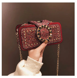 Trendy Sequin Women's Shoulder Bag with Chain Strap Mimarta