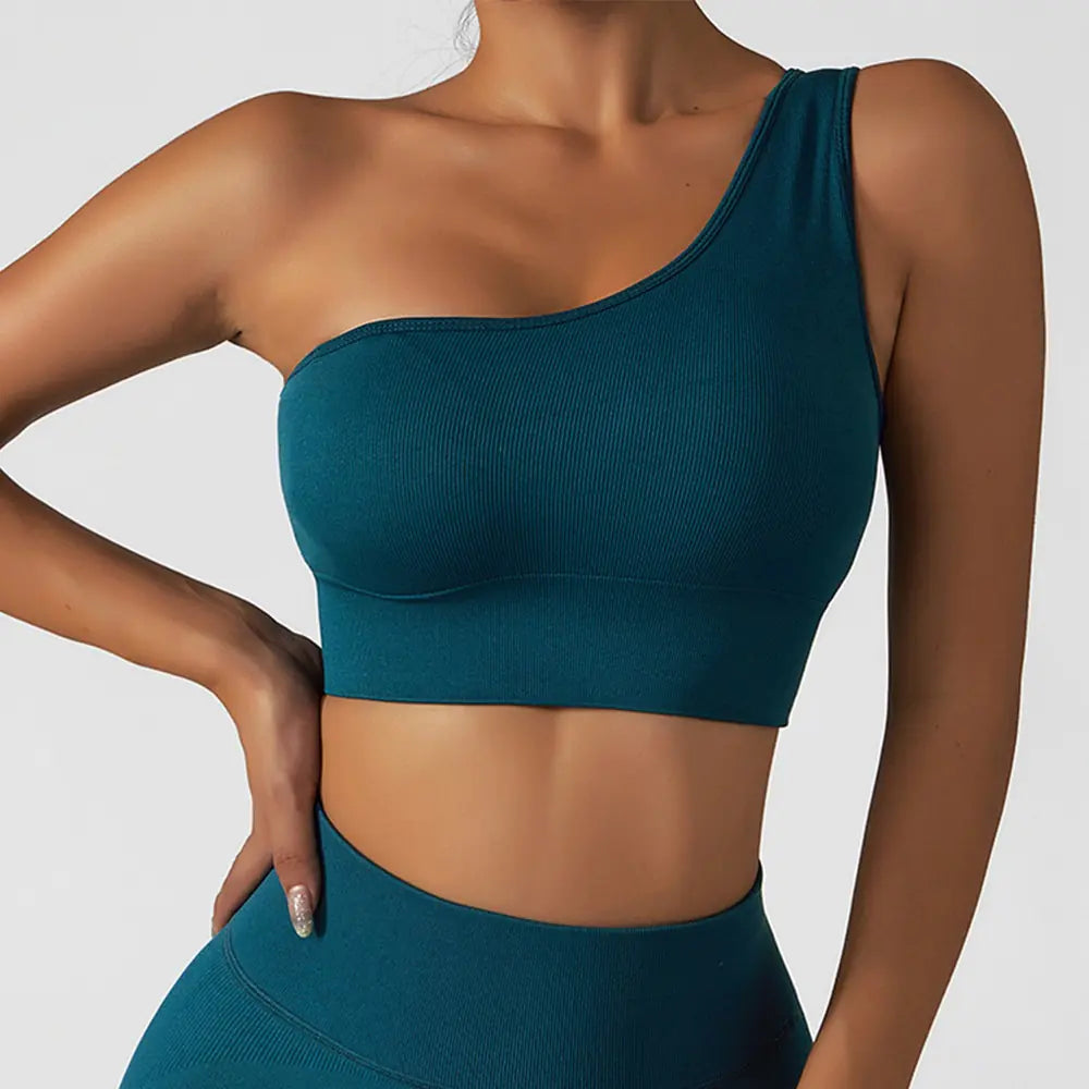 Summer Sexy Oblique Shoulder Yoga Clothes Tops Rieworkes