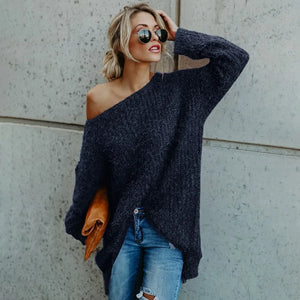 Autumn Winter One Shoulder Sweater Rieworkes