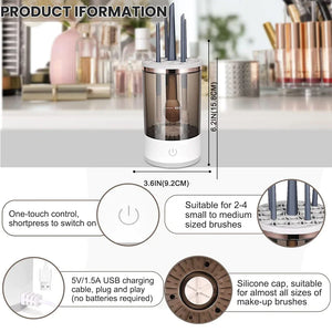 Automatic Brush Cleaner Electric Makeup Brush Cleaning Machine Fast Clean Dryer Rieworkes