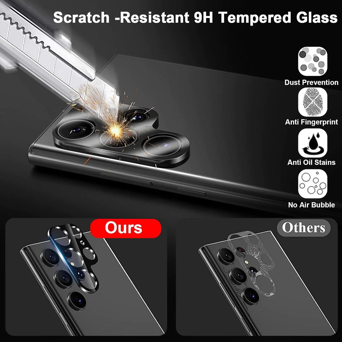 Tempered Glass Screen Protector Lens Hydrogel For Samsung S23 S22 Ultra Plus USA Rieworkes