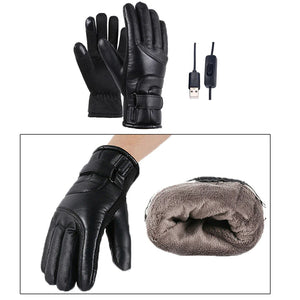 Electric USB Heated Gloves Winter Warming Thermal Ski Snow Hand Warm Windproof Rieworkes