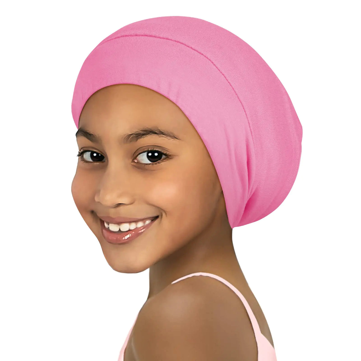 Kids Satin Bonnets for Girls Sleeping: Adjustable for 2-8 Years Silky Smooth for Frizzy Curly Hair Breathable and Soft Rose Mimarta