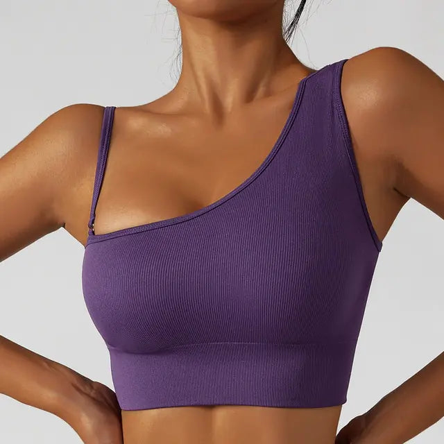 Summer Sexy Oblique Shoulder Yoga Clothes Tops Rieworkes