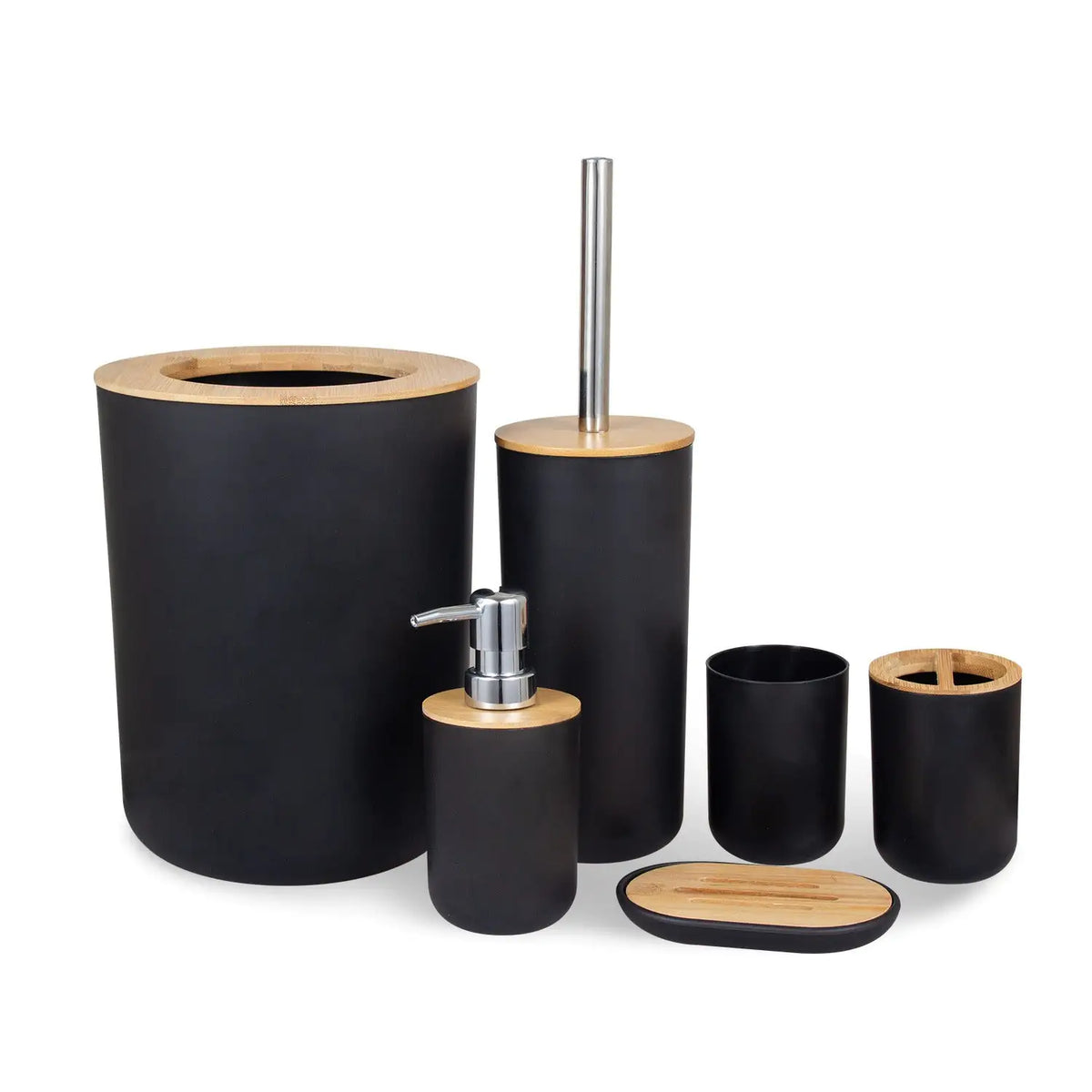 Light Luxury Bamboo Wood Bathroom Set Rieworkes