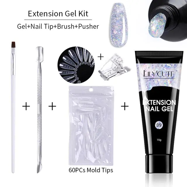 LILYCUTE Nail Extension Gel Set Rieworkes