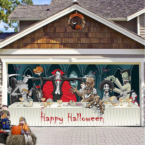 Halloween Misty Forest Garage Door Banner Rieworkes