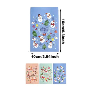 24Pcs Christmas Advent Calendar Bags Kit Envelope Shape Gift Bags With 1 To 24 Countdown Number Stickers Santa Claus Snowman Pattern Goodie Candy Treat Bag With Clips And Rope For Xmas Tree Decoration Mimarta
