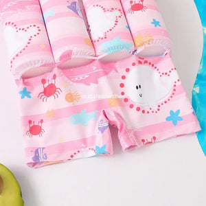 Cartoon Print One-Piece Floating Rash Guard Bathing Suit Rieworkes