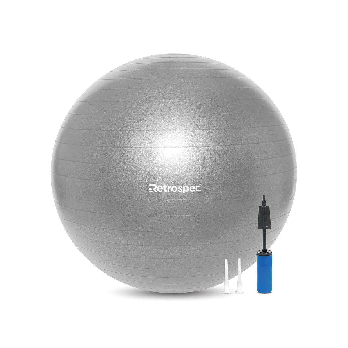 Retrospec Luna Exercise Ball &amp; Pump with Anti-Burst Material Perfect for Balance Stability Yoga &amp; Pilates Graphite 75cm Mimarta