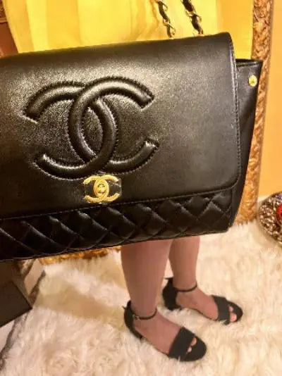 Flap with Top Black Lux Bag Mimarta