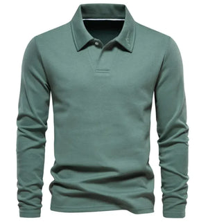 Long Sleeve Men's Casual Solid Color Top Lapel Rieworkes