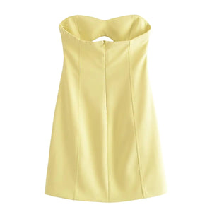 Mini Dress Women Ruched Sleeveless Streetwear Rieworkes