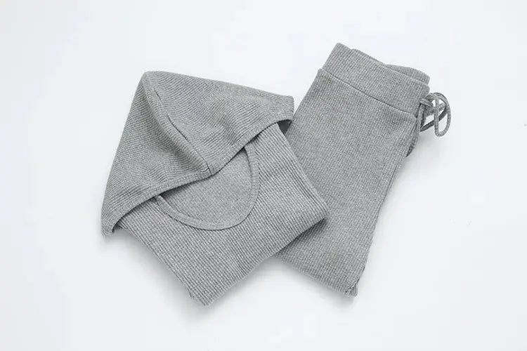 European Style Women's Hooded Sweatshirt and Pants Set Mimarta