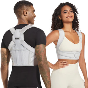 Fit Geno Posture Corrector for Women & Men: Adjustable Lightweight Upper Back Brace for Neck Shoulder & Upper Back Pain Relief - Improve Posture Correct Hunchback Slouching Invisible Under Clothes (Regular Under Bust 30" - 43") Mimarta