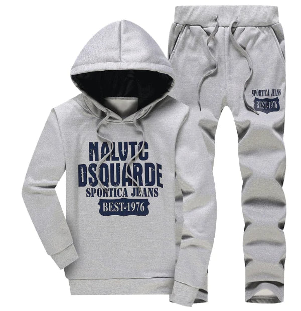Men's Hooded Sweatshirt and Down Jacket Three-Piece Set Mimarta