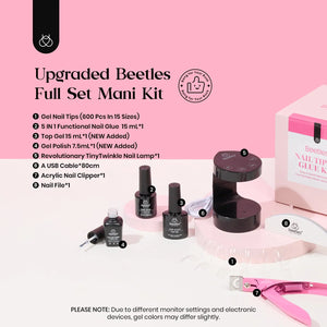 Beetles Gel Nail Kit 600Pcs Medium Almond Nail Tips with Milky White Gel Polish Top Coat, 15 Sizes Soft Clear Gel Nail Tips 5 In 1 Nail Glue Uv Nail Lamp for Nail Extension DIY Nail Salon Gift for Her B-Medium Almond 600pcs(Gel Polish & Top Coat） Rieworkes
